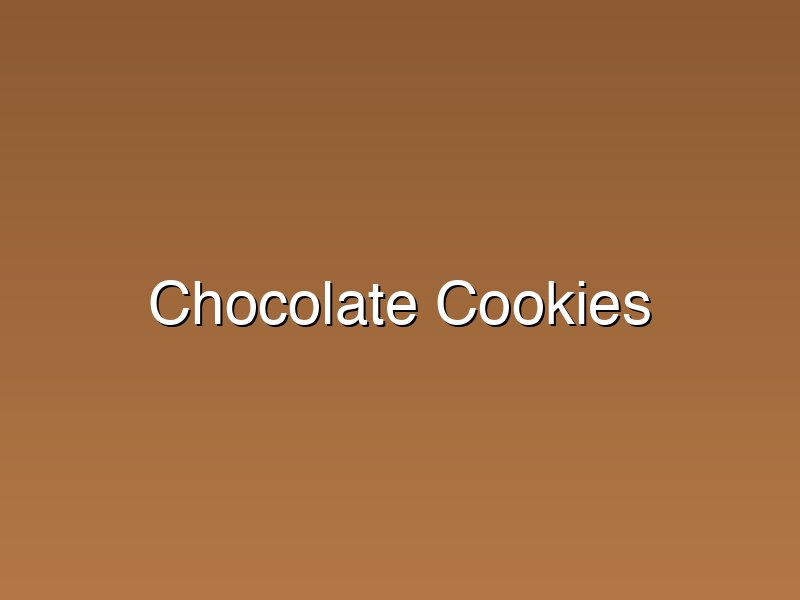 Chocolate Chip Cookies